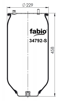 Пневмобаллон DAF XF95/105 (на подъем ленивца) 1 без стакана